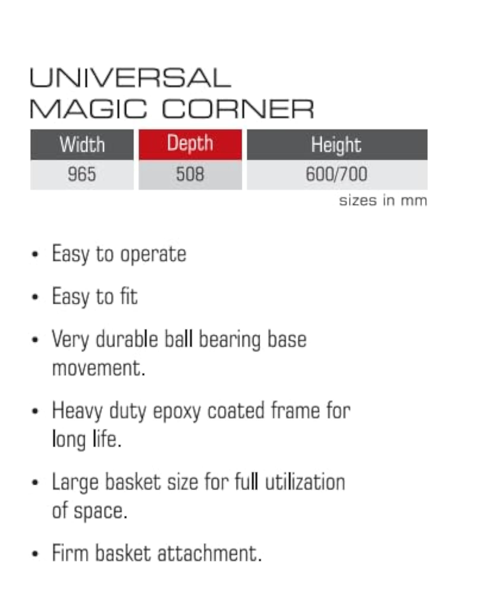 Universal Magic Corner Pull Out Kitchen Storage Organizer